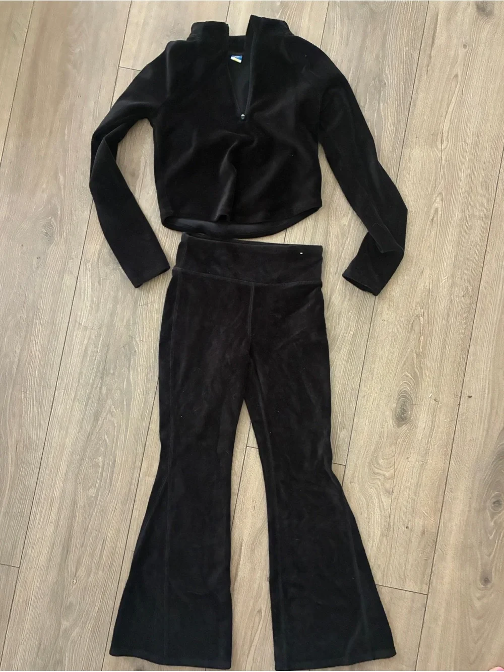 Old Navy Black Kids Matching Velvet Set - Flare